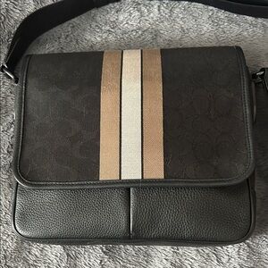 Coach Black and Tan Messenger Bag